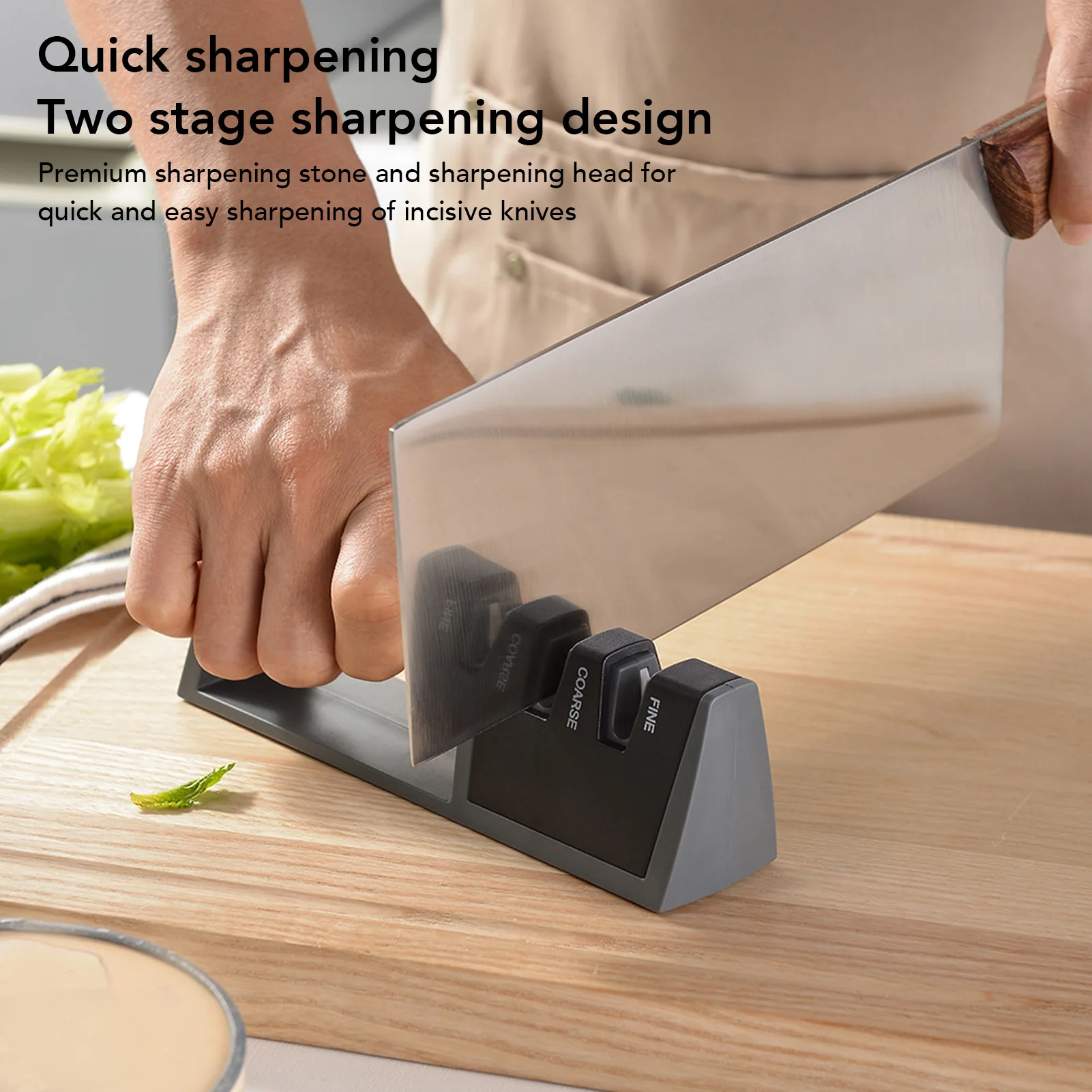 

Многоцелевая точилка для ножей, 2-ступенчатая, безопасная, ручная точилка для ножей для домашней кухни