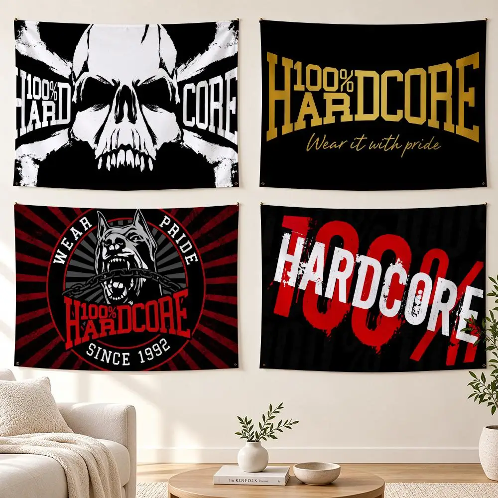 100 Hardcore Flags Banner For Bedroom Outdoor Living Room Restaurant Bar Wall Decor Party