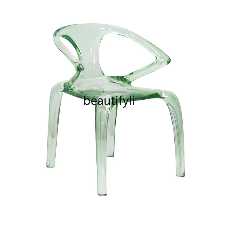 

Light Luxury Backrest Armchair Living Room Restaurant Home Dining Chair Stool Crystal Dining Table and Chair