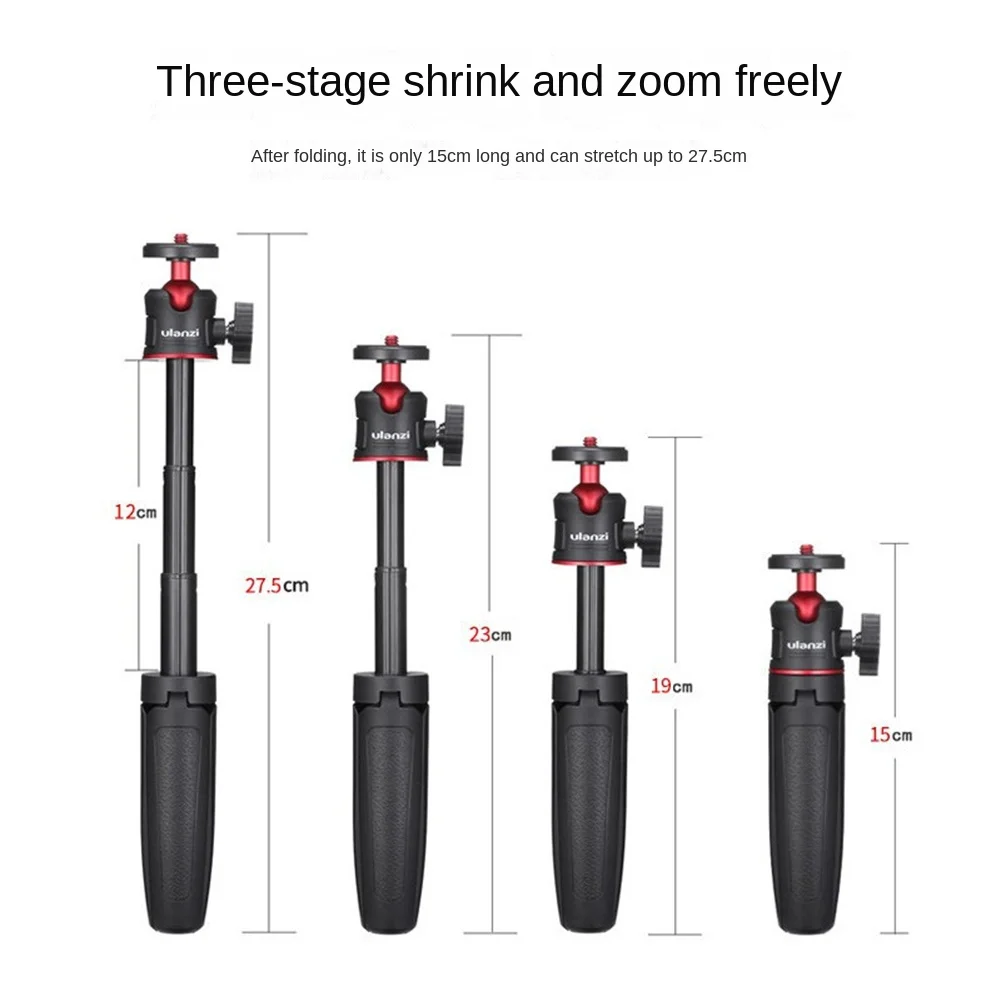 Ulanzi MT-08 Tripé Dobrável para Telefone Mini Portátil Selfie Stick1/4 polegada Parafuso Ballhead Universal para Câmera DSLR Acessórios HY