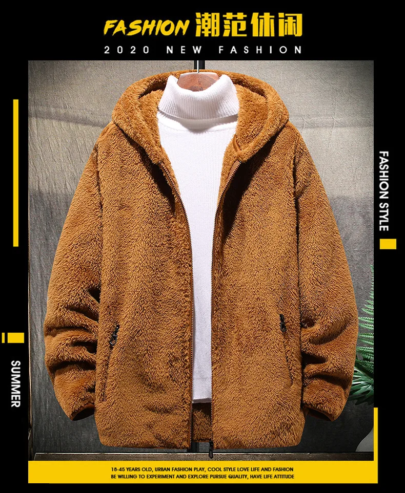 High Quality Fleece Jackets for Men Autumn Winter Fashion Warm Casual Hooded Coats Loose Zipper Hoodies Oversized Sweatshrts 8XL