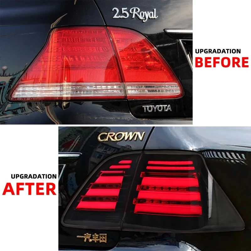 For Crown 2003 2009 S180 Auto Parts Tail Light Rear Lamp Full LED Stop Lamp Reverse Back Lamp Rear Light LED Taillights