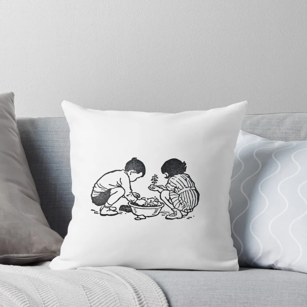 Billy Blunt and Milly Molly Mandy gardening Throw Pillow sleeping pillows anime girl autumn pillowcase pillow