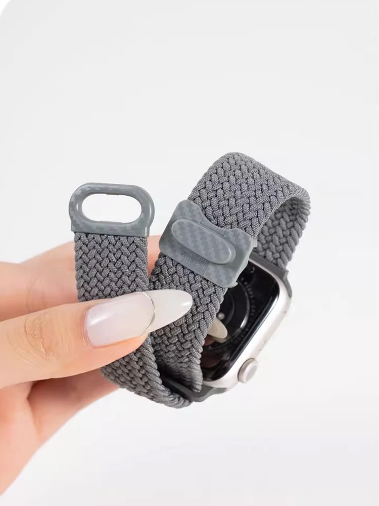 Strap For Apple watch band 44mm 42mm 40mm 45mm 46mm 41mm 49mm Braided Solo Correa Bracelet iWatch Series 9 8 10 11 7 6 se Ultra