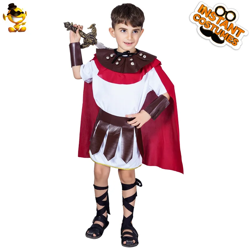 Costume de spectacle de samouraï romain pour enfant, drôle, ceinture Toga, bracelets, couvre-bottes, sans épée, accessoires de fête d'halloween
