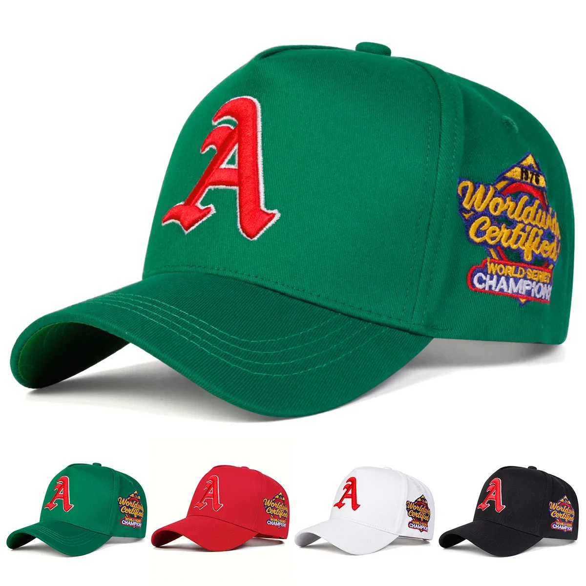 Casquette de baseball unisexe avec broderie lettre A gothique sur le côté, réglable, pour l'extérieur, printemps et automne, décontractée, protection solaire