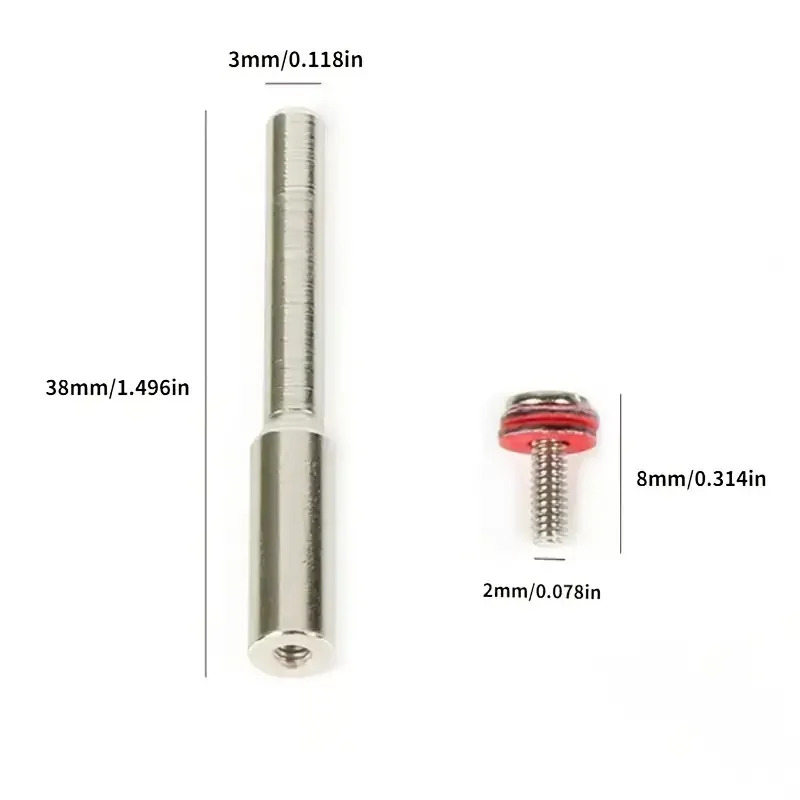 5pcs 1/8 Shank Mandrel Set for Rotary Tool 2.35/3/3.175mm Drill Shank Attachment Disc Accessory for Cut Polish Grinding Sanding