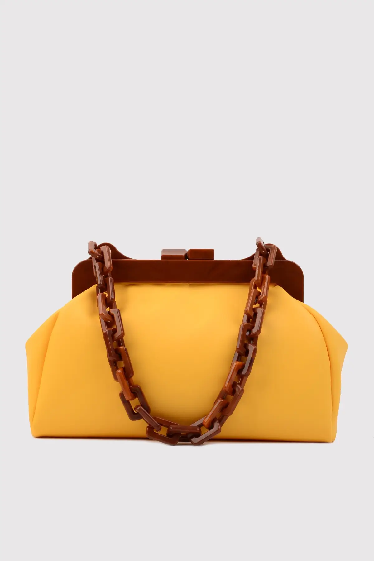 Wanita Kuning Lisa Akrilik Rantai Tangan dan Bahu Tas Trendi Kualitas 2022 Musim Tas Wanita Muda Pendek Panjang