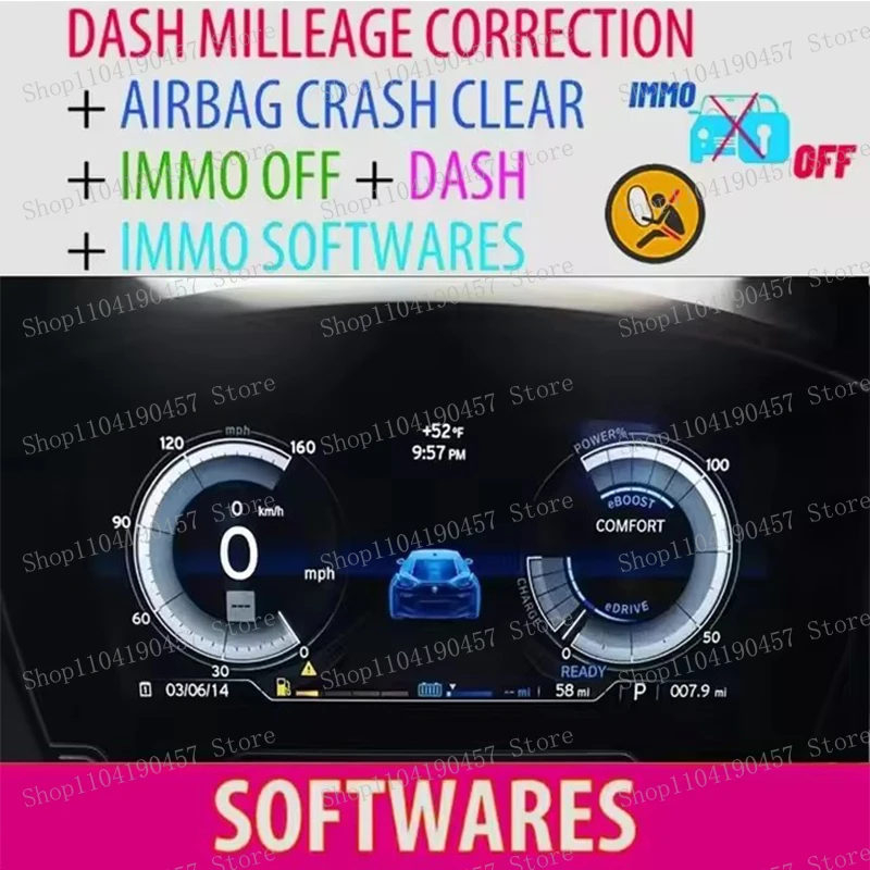 2024 automotive software for accesorios para auto DASH MILLEAGE CORRECTION+AIRBAG CRASH CLEAR+IMMO OFF+DASH+IMMO Software tools