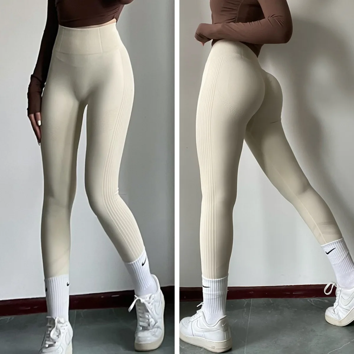 

Women Yoga Pants 2026 New Women's High Waist Seamless Yoga Pants Tummy Control Butt Lifting Breathable Sports Long Pants