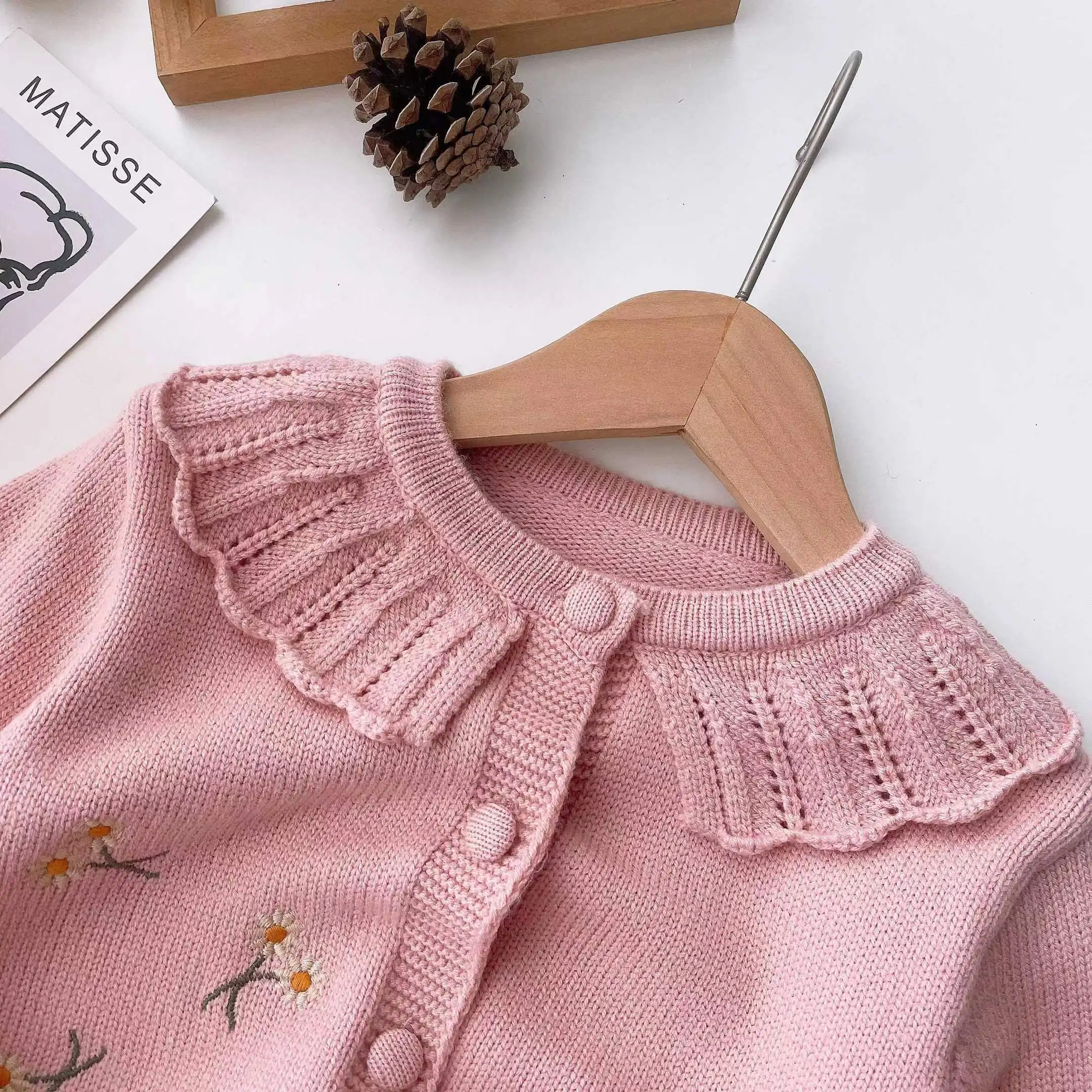 Kid Baby Girls Winter Clothes Toddler Cute Infant Sweater Cardigan Knit Top Knitwear Coat Outfit 2024 New