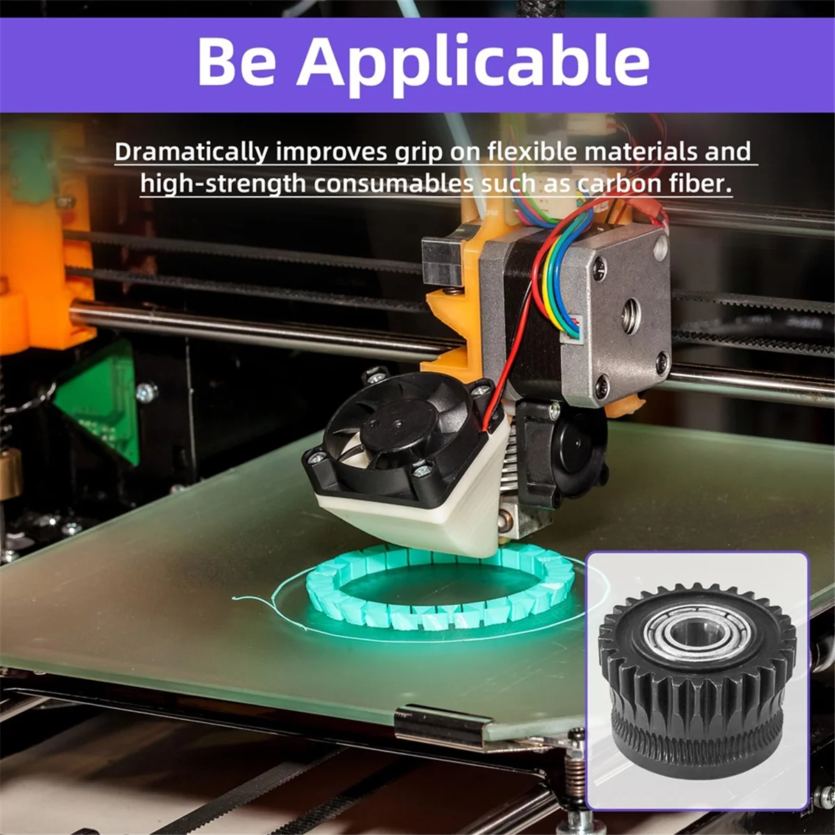

AA98 4-комплектная шестерня двигателя экструдера для K1 Max — высокопроизводительный комплект экструдера с шестернями из закаленной стали
