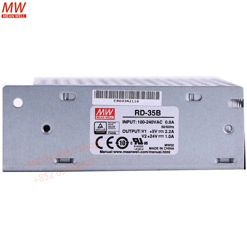 MEAN WELL 35W RD Dual Output Switching Power Supply RD-35A RD-35B RD-3513 88-264VAC/124-370VDC