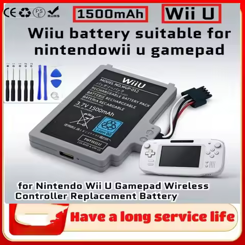 WUP-010 WUP-012 Rechargeable Battery 1500mAh Lithium Battery for Nintendo Wii U Gamepad Wireless Controller Replacement Battery