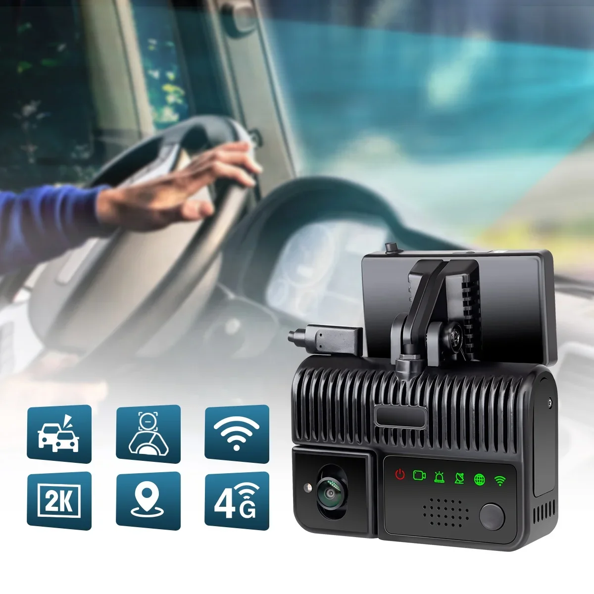 STONKAM-DMS inteligente ADAS 2K AI Dashcam WDR Dash Camera con grabación para camión vehículo grande