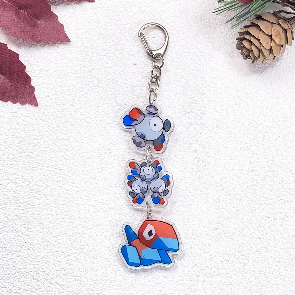 Pokémon Pikachu Bulbasaur Gengar Squirtle Car Keychain Accessories Acrylic Charms Pendant For Bag Key Holder Backpack Decoration