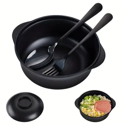 1PCS Microwave Lamian Noodles Bowl Rice Bowl Food Container Supply Kitchen Soup Bowl Instant Noodle Soup Bowl With Bowl Cover