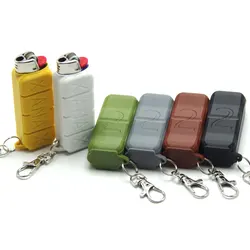 Classic Size J6 Lighter Case Cover Sleeve Hold For Bic J6 With Travel Portable Keychain Hook