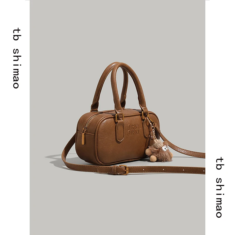 

Handbag 2025 New Sle Premium Feel Bowling Pin Cuion Bag Versatile Crossbody Small Bag for Women Casual Use