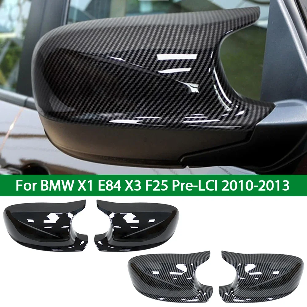 

For BMW X3 F25 X1 E84 Pre-LCI 2010-2013 M Style Car Rearview Mirror Cover Side Mirror Cap Carbon Fiber / BlackAuto Accessories