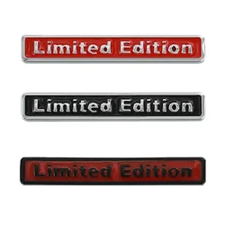 3D Metal Limited Edition Logo Car Rear Trunk Fender Emblem Badge Sticker Decal for Audi A3 A4 A5 A6 Q3 Q5 Q7