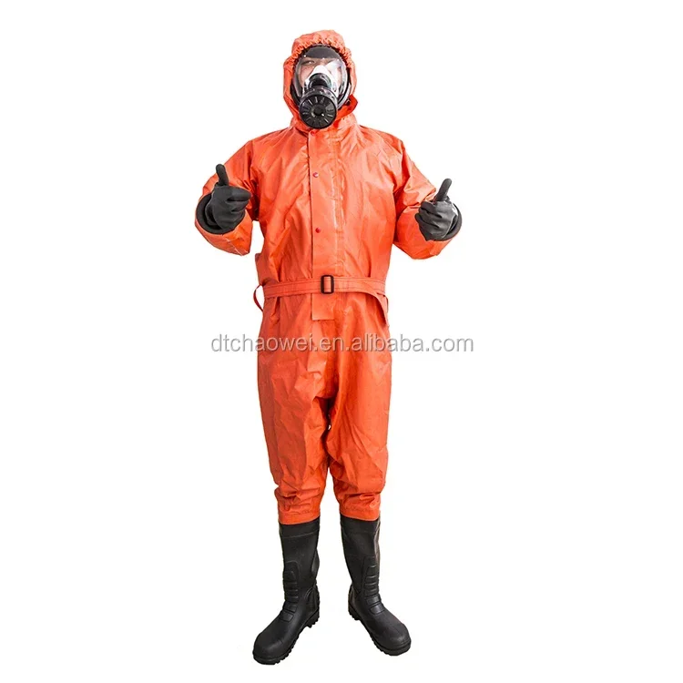 Butyl rubber Material Chemical Protective Body Safety Hazmat Coverall