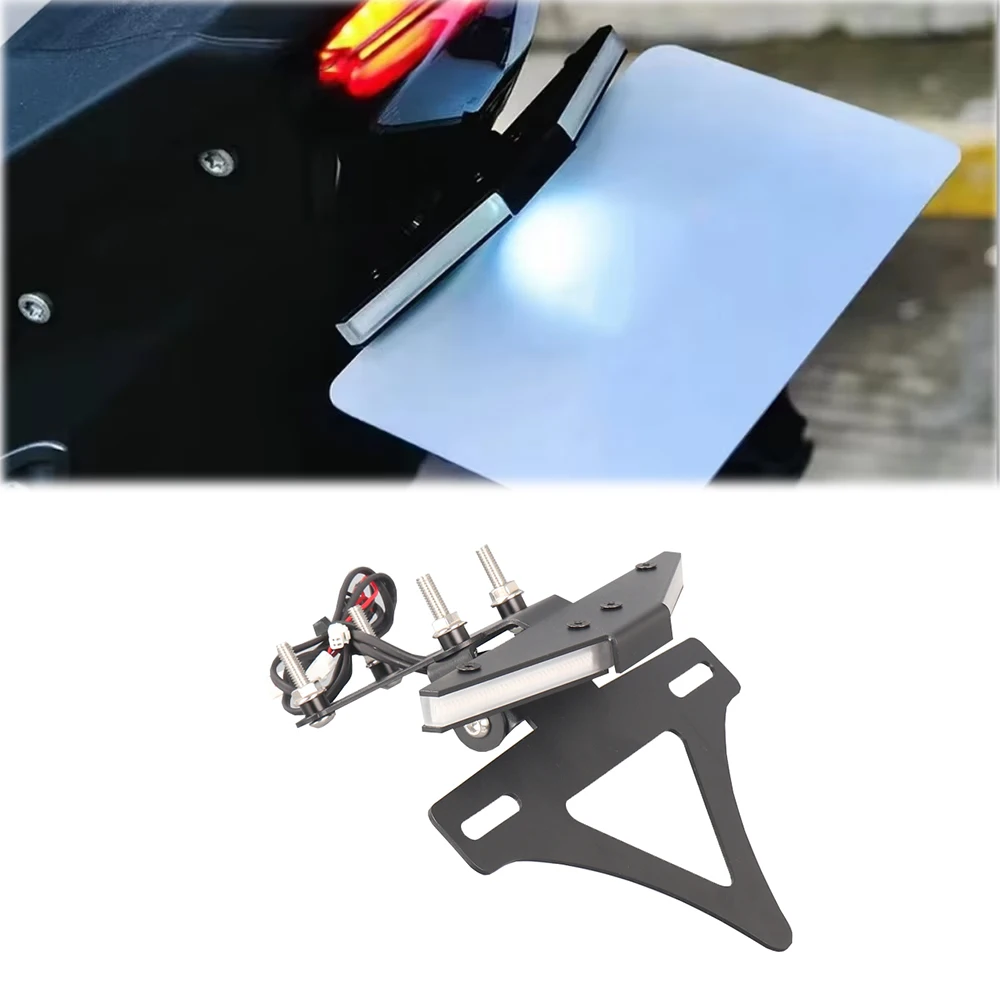 

New Motorcycle License Plate Holder Tail Tidy Fender bracket Frame LED Turn Light For 1290 Super Duk R 2020-2025