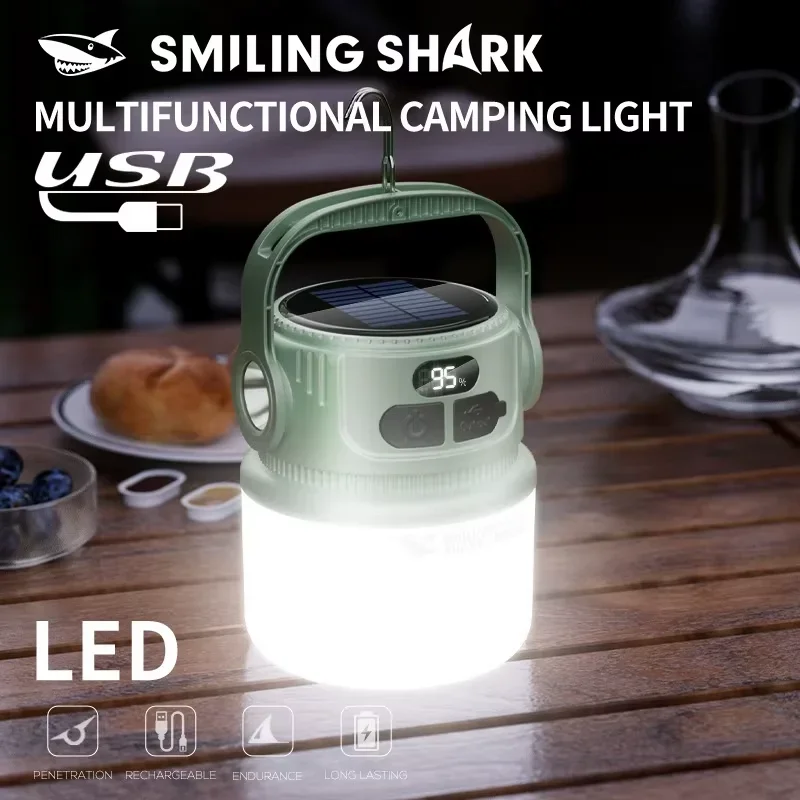 

Outdoor Hiking Picnic Fishing Light Outdoor Camping Rechargeable Camping Light Flashlight Camping Waterproof Tent Hanging Light