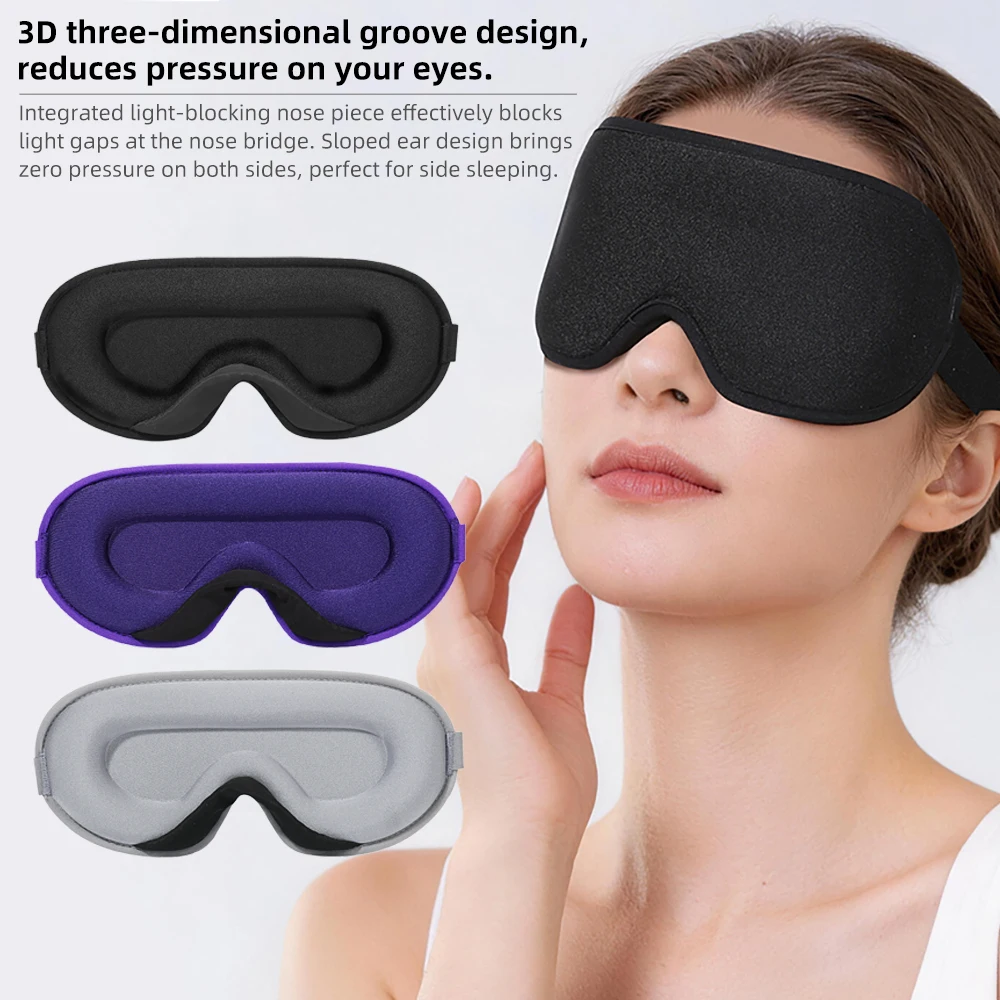 3D Contoured Cup Blindfold Concave Molded Eye Mask for Sleeping   Night Sleep Mask Block Out Light with Women Men