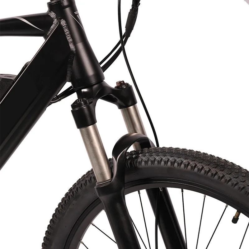 دراجة جبلية كهربائية بقوة 27.5 إطار من سبائك الألومنيوم ذو ذيل صلب، بطارية ليثيوم ناقل حركة 9 سرعات
