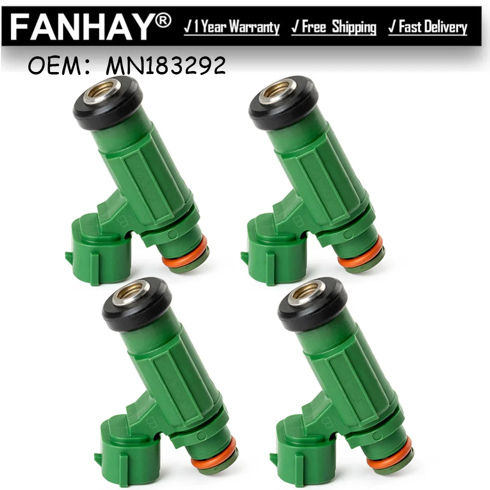 

4PCS Fuel Injectors MN183292 For Mitsubishi Grandis Lancer Outlander 2.4L L4 2004-2010 MR988406 49033-3708 490333708