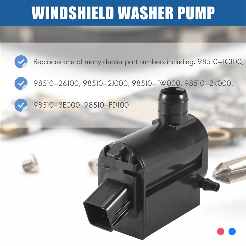 Bomba limpiaparabrisas de salida doble AY03 para HYUNDAI I20 I40 Tucson Elantra Santa Fe OE 98510-26100, 98510-2J000, 98510-FD100