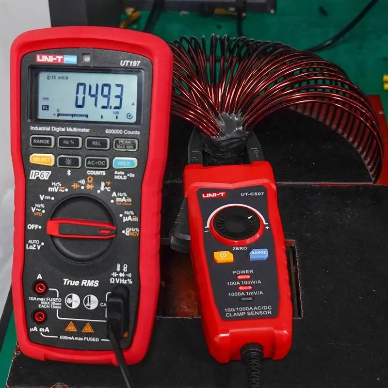 UNI-T المشبك الاستشعار UT-CS07 1000A التيار المتناوب تيار مستمر كماشة القياس الحالية تستخدم ل UT117C UT196 UT139C UT197 UT197PV المتعدد