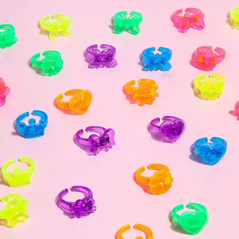 Set De 10 Anillos De Sirena De Silicona Para Niñas – Juguete De Disfraz Y Fiesta, Elásticos Y Coloridos, Regalo Para Cumpleaños