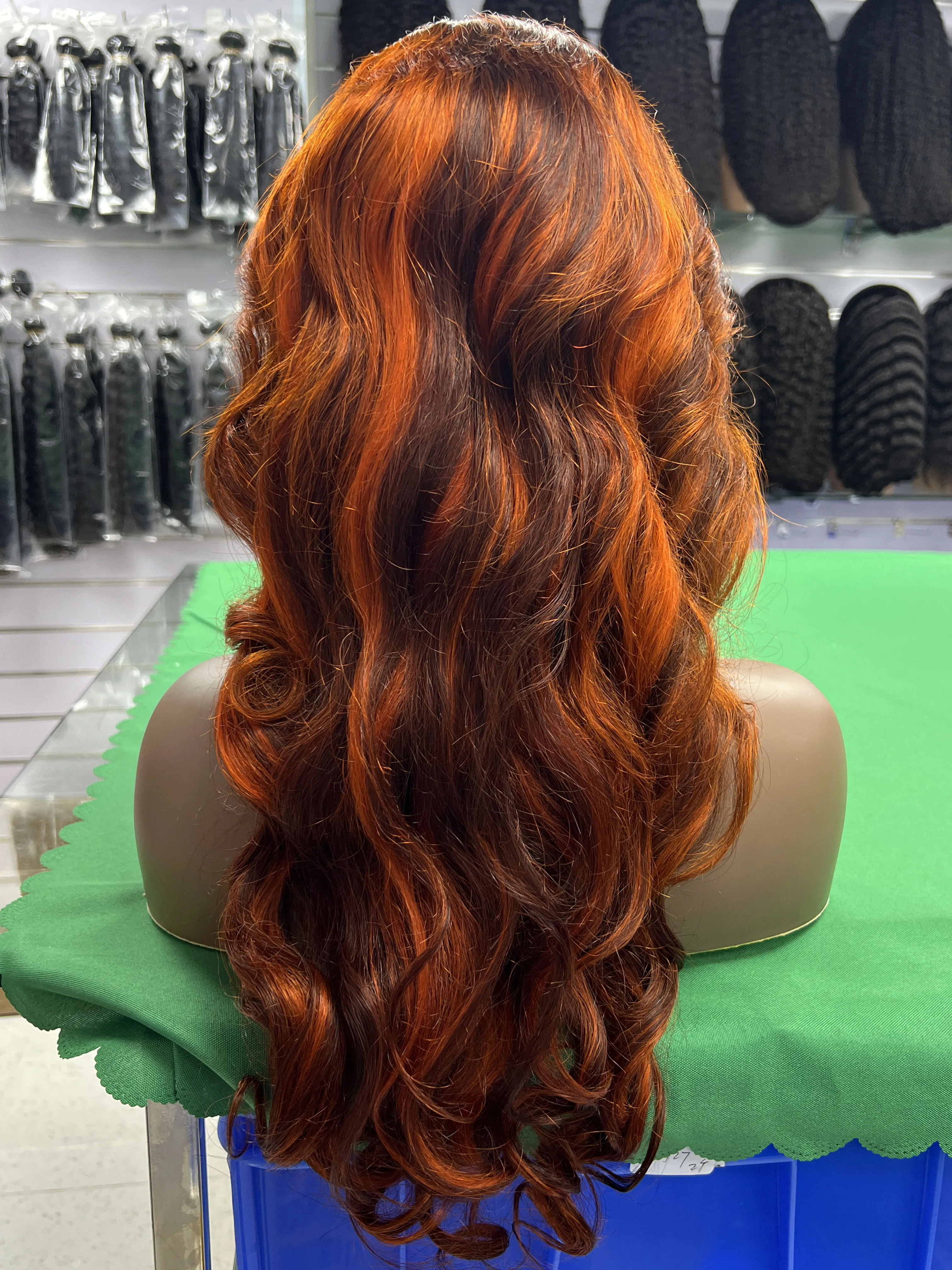 

4/350 Ginger Orange Brown Colored Hair Body Wave Lace Front Wig For Women Highlight 13x4 Lace Frontal Human Hair Wig Pre Plucked