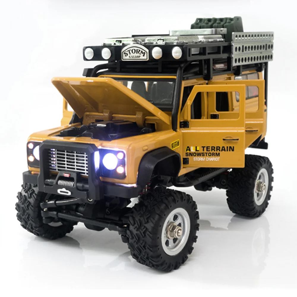 SG2801 metalowy korpus 1/28 RC samochód 8 km/H 2.4G szczotka 4WD samochód do driftu LED Light RTR pełnowymiarowy pilot Mini samochodzik prezent dla