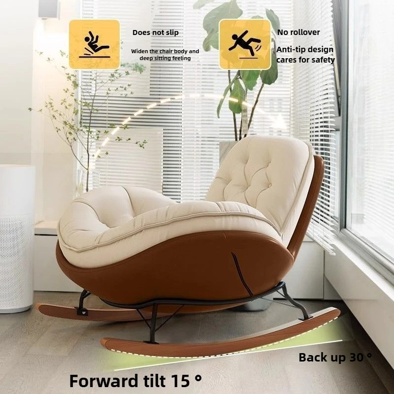 Lazy Sofa, Rocking Chair,Lounge Chair,Adult Home,Balcony,Leisure Living Room,Light Luxury, Single Person, Penguin Rocking Chair image 2