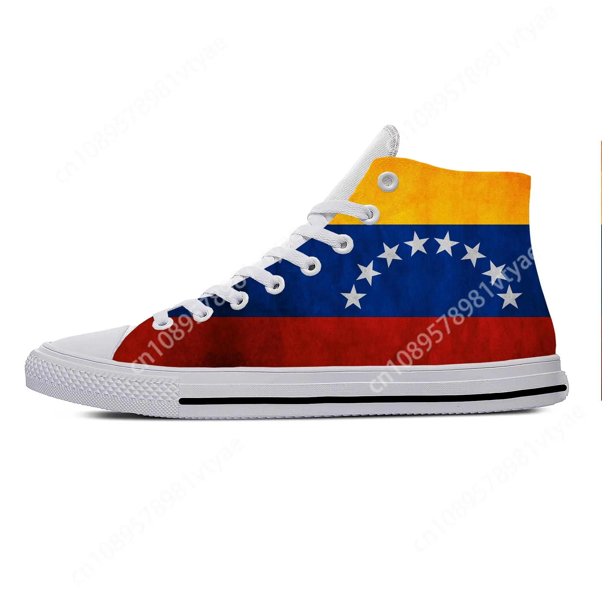 

Venezuela Venezuelan Flag Patriotic Fashion Funny Casual Cloth Shoes High Top Lightweight Breathable 3D Print Men Women Sneakers