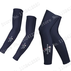 Blue FDJ Cycling Team 2023 Leg Warmers UV Protection Wout van Aert Cycling Arm Warmer Road Bike Leg Sleeve MTB