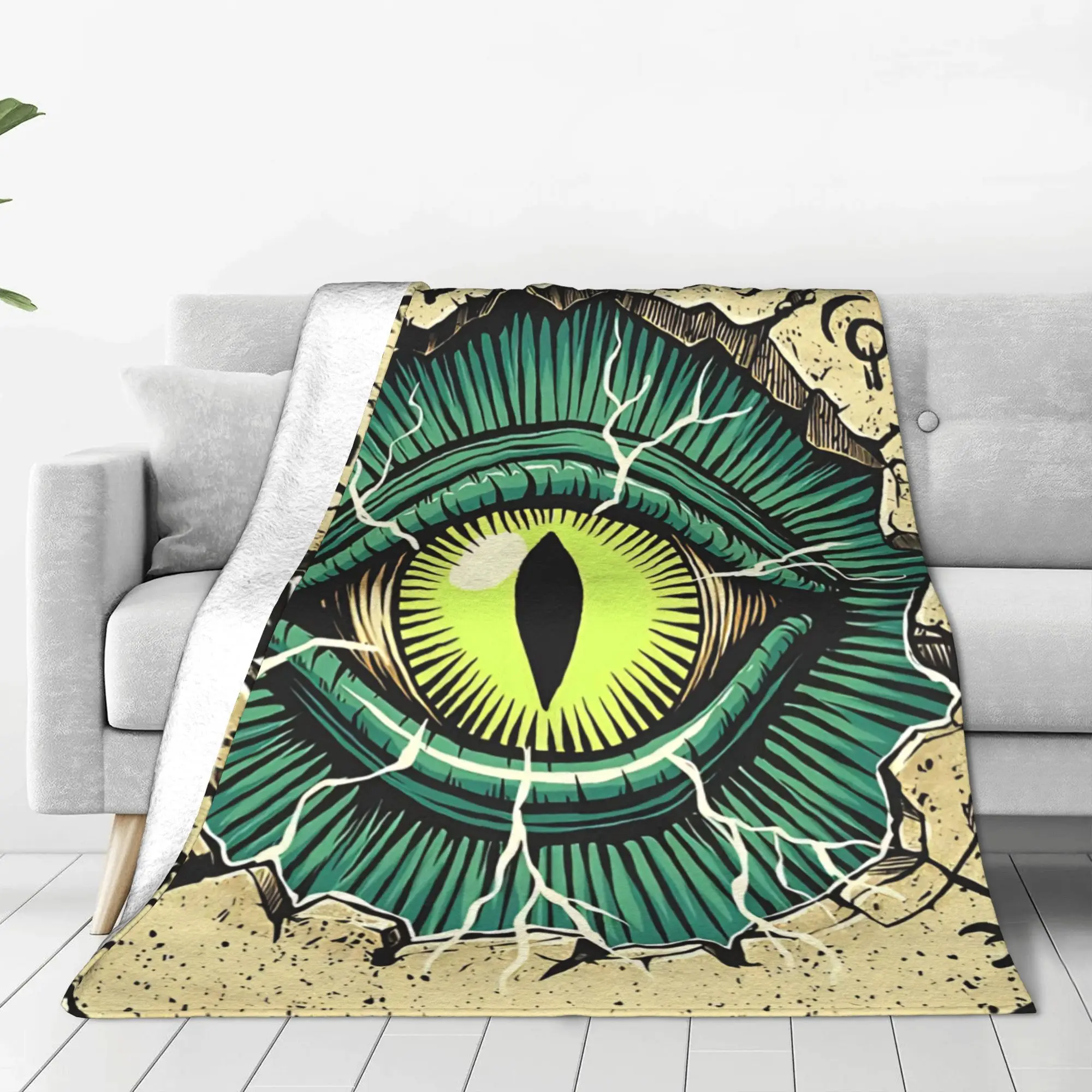 1PC Home Cute Room Decor dark occult symbol Blanket Throw Blanket Eye Of Cthulhu Novelty Warm Blanket All Season