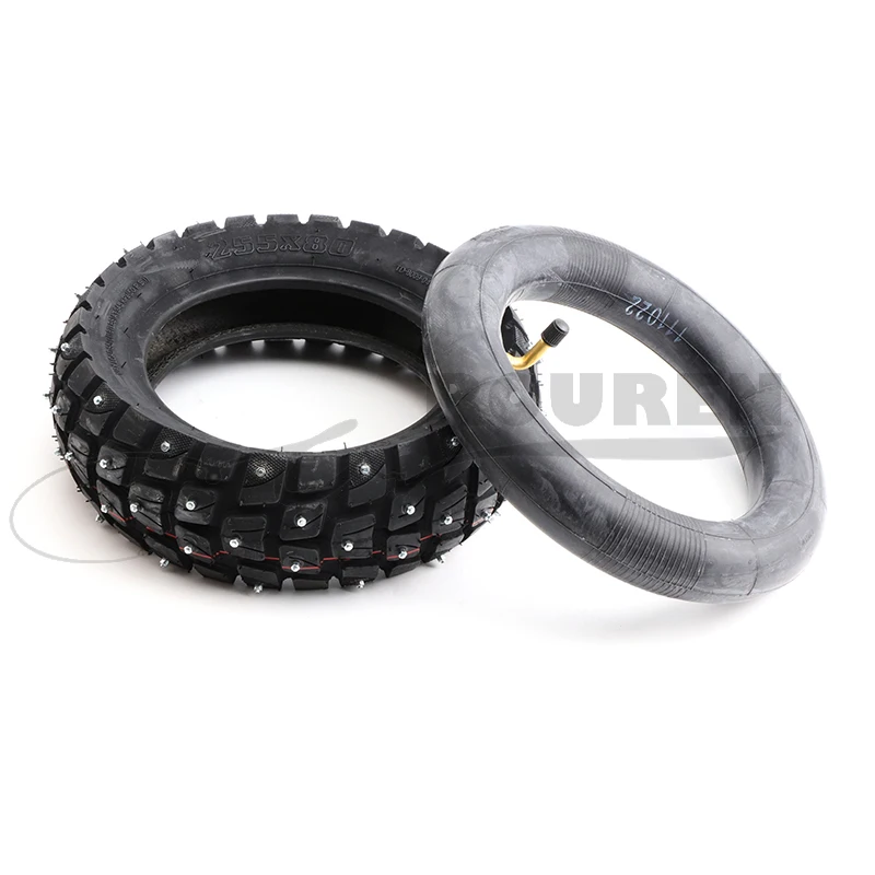 

10 Inch Wear-Resistant Winter Snow Tire 255x80 Off-road Inner and Outer Tires for Kugoo M4 Pro ZERO 10X Kaabo Mantis 10x3 Parts