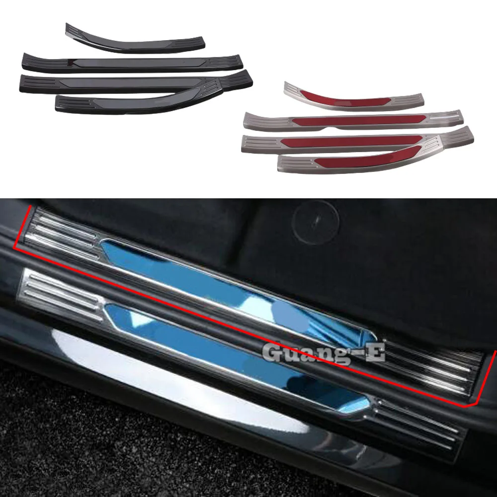 

For BMW X5 XDrive G05 2019 2020 2021 2022 Car Stainless Steel Stick Pedal Door Sill Scuff Plate Inside Cover Threshold 4PCs