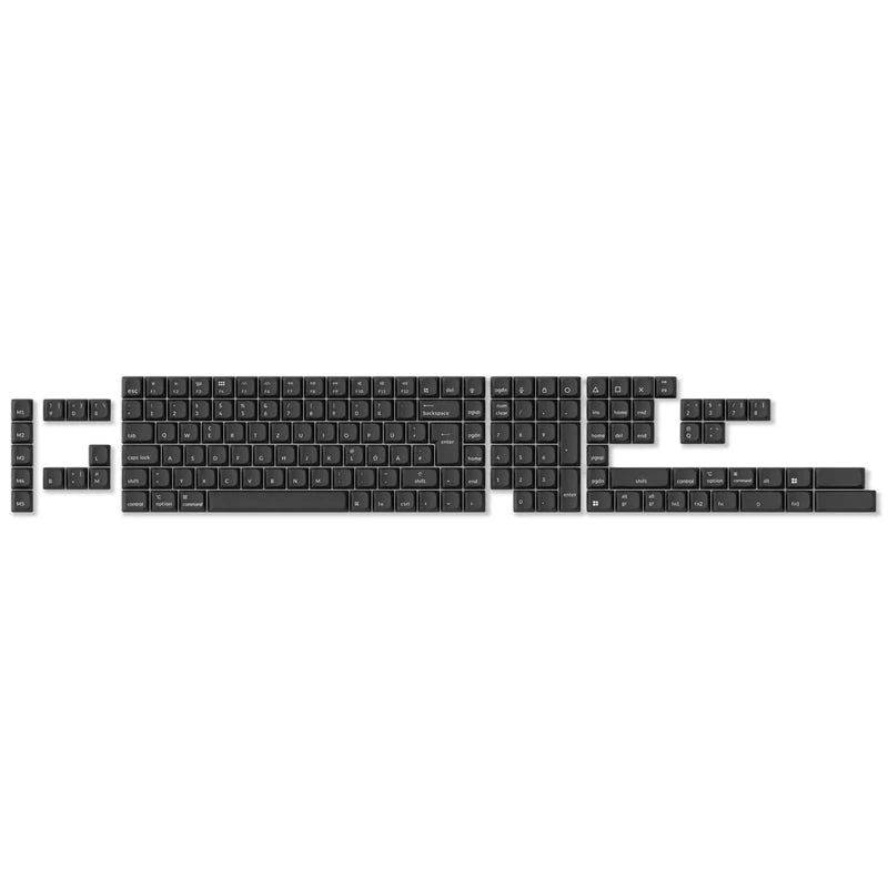 ISO Shine-Through ABS OSA Full Set Tastenkappen-Set – Schwarz für mechanische Tastatur