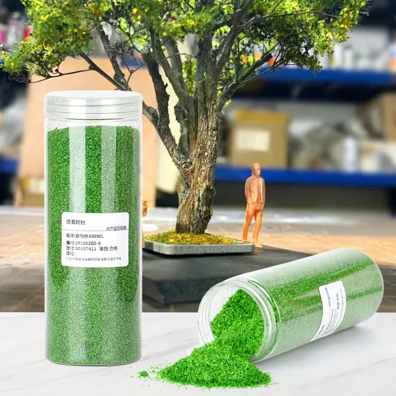 60g Green Flock Powder for Model Trees, Miniature Leaf Foliage Terrain Scenery DIY Wargaming Landscape Diorama Material