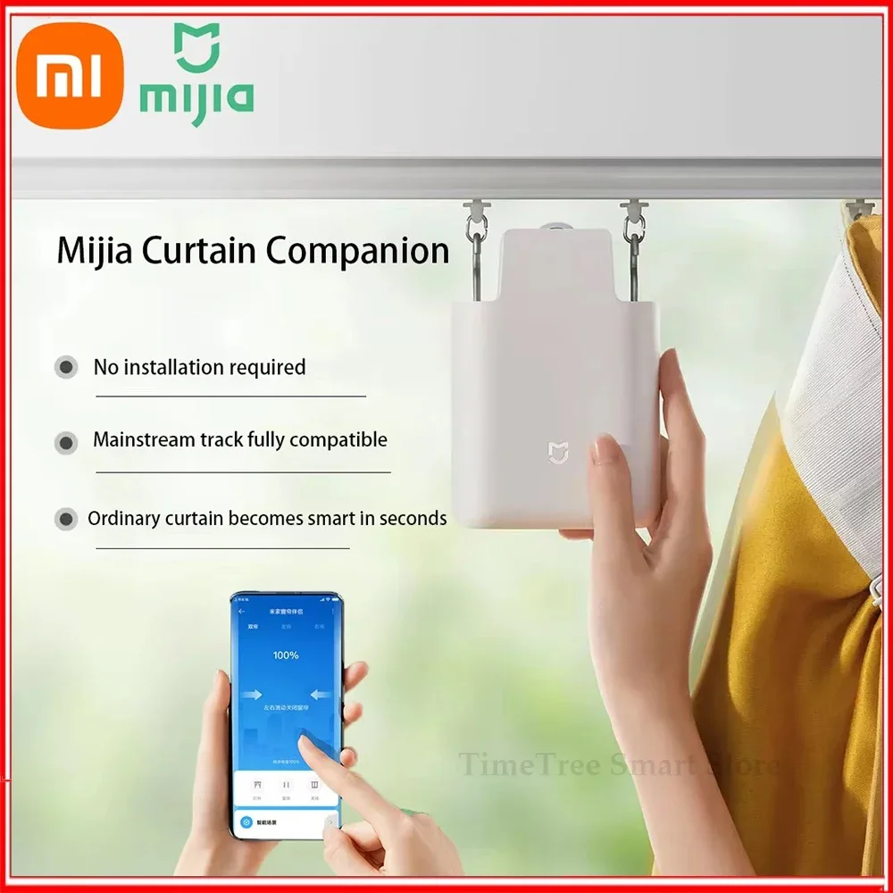 

Xiaomi mijia Smart Curtain Motor Voice Control Switch Electric Curtain Robot Mi Home APP Control Timer Setup Mesh Smart Linkage