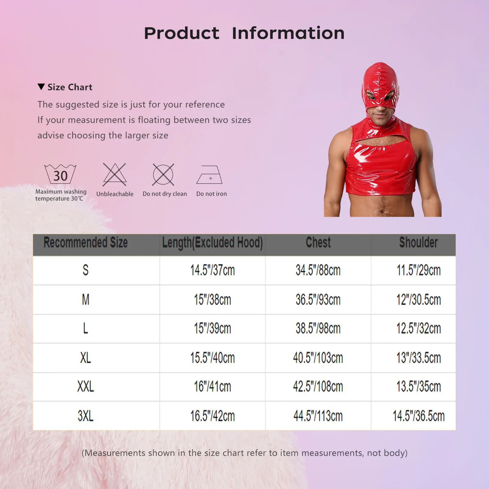 Männer Stilvolle Maske Mit Kapuze Crop Tops Glänzend Nabel Ausgesetzt Mini Tank Top für Raves Party Halloween Party Raves Cosplay Crop Tops