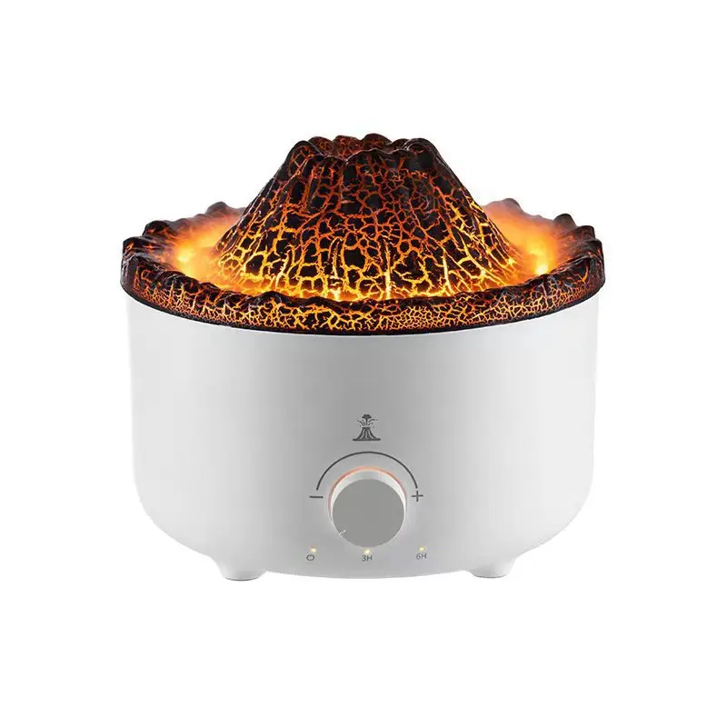 New Volcano Jellyfish Aromatherapy Machine USB Home Office Aromatherapy Ultrasonic Large Capacity Flame Humidifier