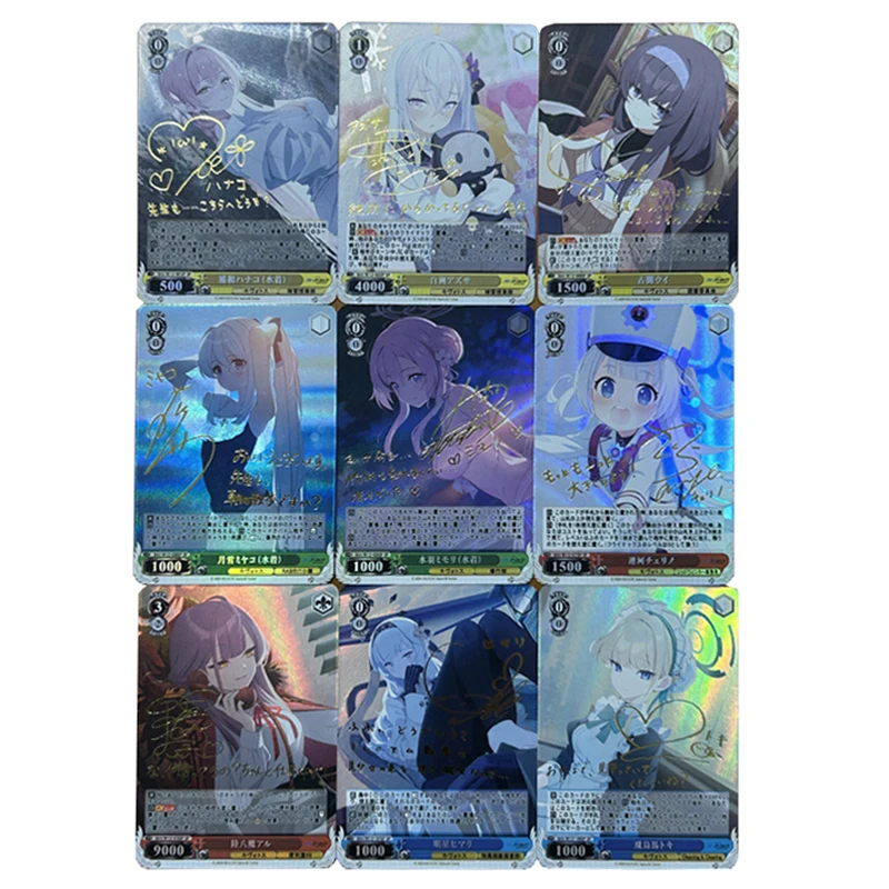 

9 шт./компл. синий архив Takanashi Hoshino Arona DIY самодельная цветная флэш-карта аниме игровая коллекционная карта подарочная игрушка 63*88 мм