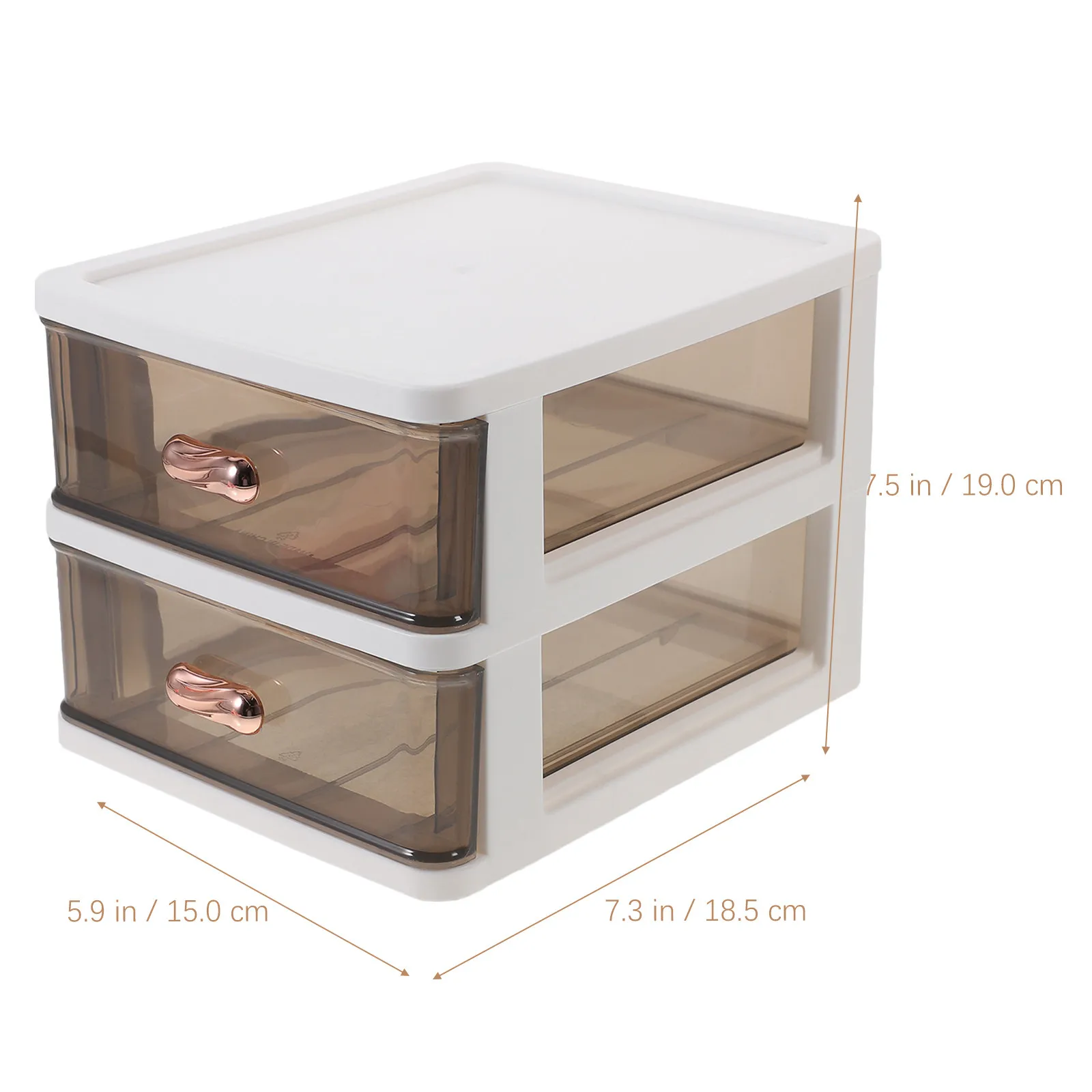 Plastic Desktop Drawer Organizer Multi Tier Storage Box for Office Supplies Cosmetics Documents Desktop Organization Small
