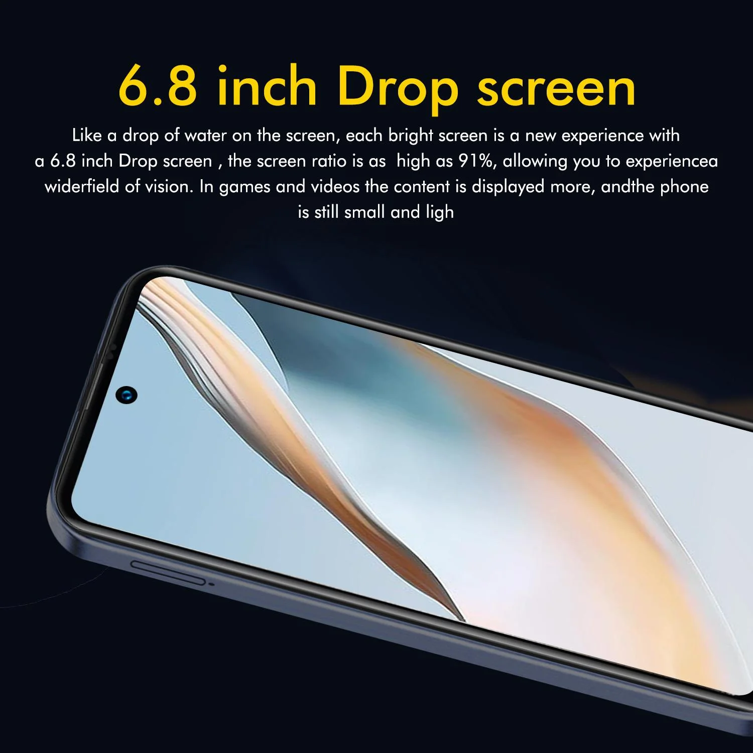 FUFFI i16 Pro Smartphone Android 6.8 inch 8GB RAM 256GB ROM 32MP Dual SIM Mobile phone Google Play 6800mAh Celulares cellphone